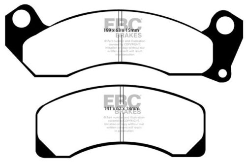 EBC Greenstuff 2000 front brake pads for Ford Mustang