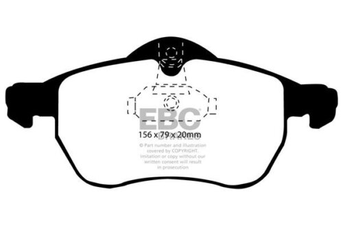 EBC Greenstuff 2000 front brake pads for Opel Astra, Opel Zafira