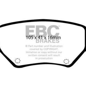 EBC Greenstuff 2000 rear brake pads for Opel Astra, Opel Zafira
