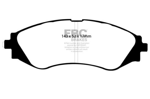 EBC Greenstuff 2000 front brake pads for Daewoo Evanda, Daewoo Leganza