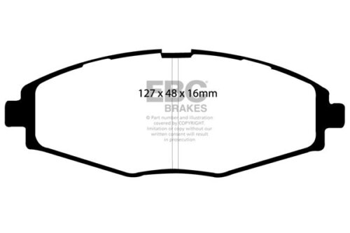 EBC Greenstuff 2000 front brake pads for Chevrolet Matiz, Daewoo Matiz