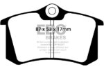 EBC Greenstuff 2000 rear brake pads for Citroën C8, Volkswagen Golf