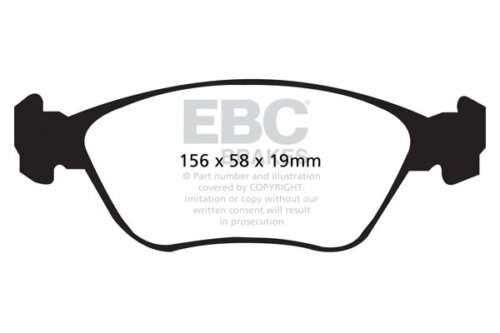EBC Greenstuff 2000 front brake pads for Volvo XC70, Volvo V70