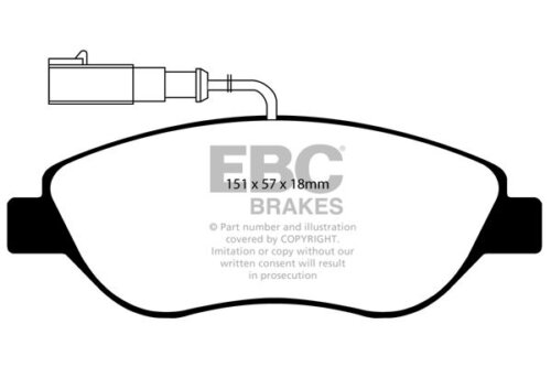 EBC Greenstuff 2000 front brake pads for Alfa Romeo Mito
