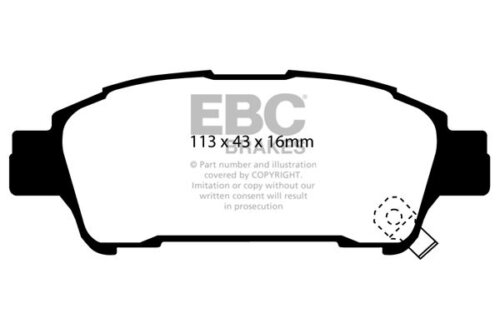 EBC Greenstuff 2000 rear brake pads for Toyota Avensis Verso