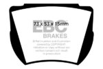 EBC Greenstuff 2000 rear brake pads for Austin-Healey 3000
