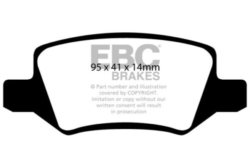 EBC Greenstuff 2000 rear brake pads for Mercedes-Benz A-Class, Mercedes-Benz B-Class