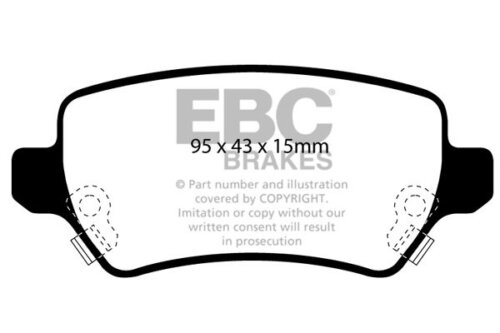 EBC Greenstuff 2000 rear brake pads for Opel Astra, Opel Meriva