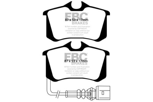 EBC Greenstuff 2000 rear brake pads for Volkswagen Golf, Audi A3