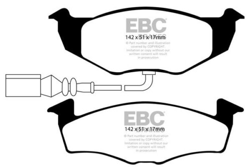 EBC Greenstuff 2000 front brake pads for Skoda Fabia, VW Polo