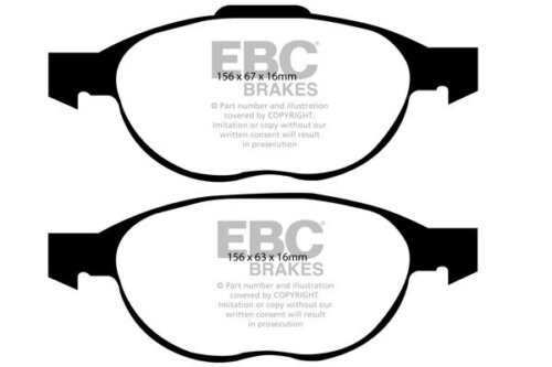 EBC Greenstuff 2000 front brake pads for Ford C-Max, Ford Focus