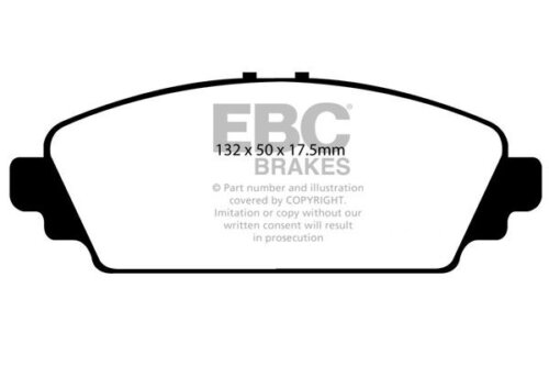 EBC Greenstuff 2000 front brake pads for Honda Accord, Honda Civic