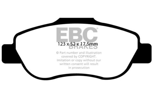 EBC Greenstuff 2000 front brake pads for FIAT Panda