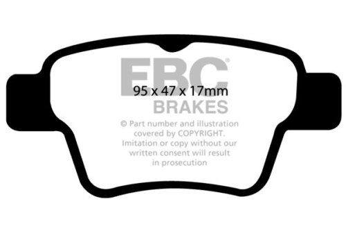 EBC Greenstuff 2000 rear brake pads for Peugeot 207