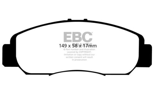 EBC Greenstuff 2000 front brake pads for Honda StepWGN, Honda Civic
