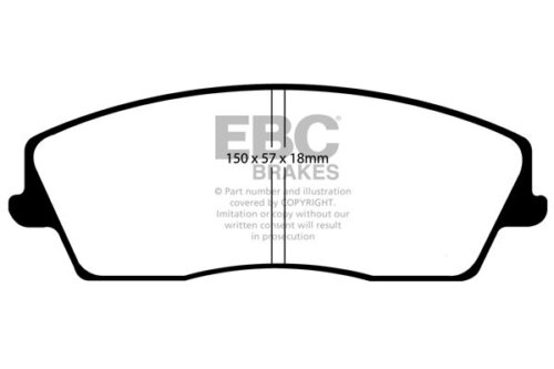 EBC Greenstuff 2000 front brake pads for Chrysler 300C, Dodge Challenger