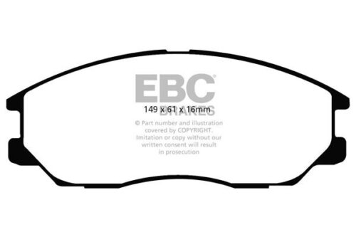EBC Greenstuff 2000 front brake pads for SsangYong Rodius, Hyundai Terracan