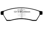 EBC Greenstuff 2000 rear brake pads for Chevrolet Epica