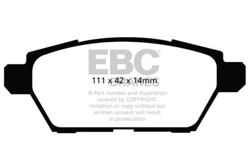 EBC Greenstuff 2000 rear brake pads for Ford Fusion, Mazda 6