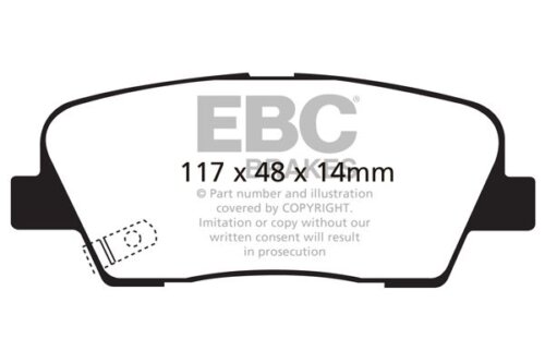EBC Greenstuff 2000 stražnje kočione pločice za Hyundai Equus, Hyundai Genesis