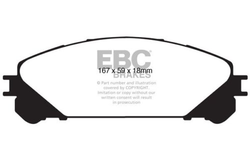 EBC Greenstuff 2000 front brake pads for Lexus RX, Toyota RAV4