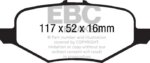 EBC Greenstuff 2000 rear brake pads for Ford Explorer