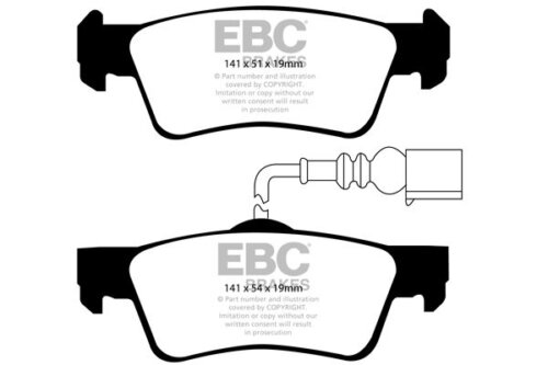 EBC Greenstuff 2000 rear brake pads for VW Transporter