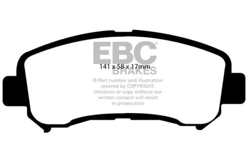 EBC Greenstuff 2000 front brake pads for Nissan Juke, Nissan Qashqai