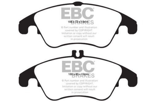 EBC Greenstuff 2000 front brake pads for Mercedes-Benz CLS, Mercedes-Benz E-Class