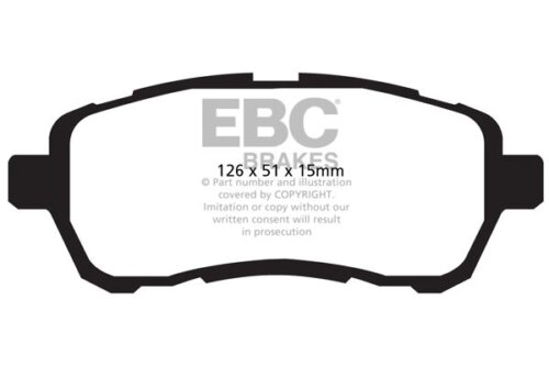EBC Greenstuff 2000 front brake pads for Suzuki Baleno, Mazda 2