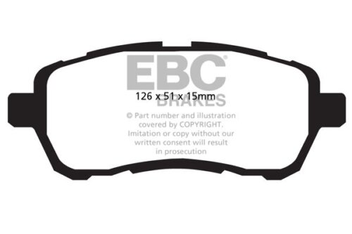 EBC Greenstuff 2000 front brake pads for Daihatsu Sirion, Daihatsu Materia