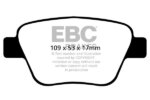 EBC Greenstuff 2000 stražnje kočione pločice za Volkswagen Golf, Audi A1