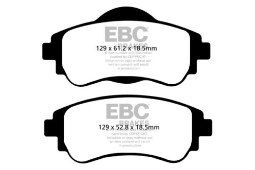 EBC Greenstuff 2000 front brake pads for Citroën C4, Citroën DS4