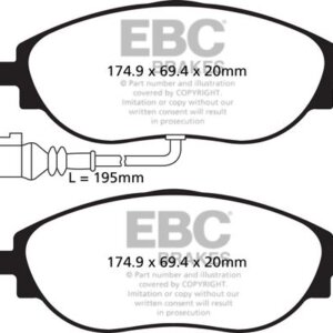 EBC Greenstuff 2000 prednje kočione pločice za Cupra Ateca, Seat Ateca