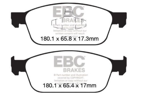EBC Greenstuff 2000 front brake pads for Ford Focus, Ford C-Max