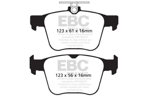EBC Greenstuff 2000 rear brake pads for SEAT Tarraco, Skoda Kodiaq