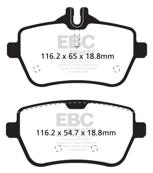 EBC Greenstuff 2000 rear brake pads for Mercedes-Benz S-Class, Mercedes-Benz SL