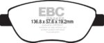 EBC Greenstuff 2000 prednje kočione pločice za FIAT 500L