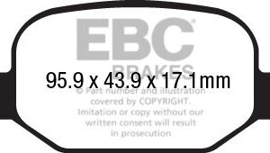 EBC Greenstuff 2000 rear brake pads for FIAT 500L