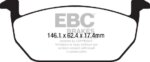 EBC Greenstuff 2000 front brake pads for SEAT Arona, SEAT Leon