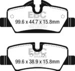 EBC Greenstuff 2000 rear brake pads for Mini MINI Convertible, MINI Mini