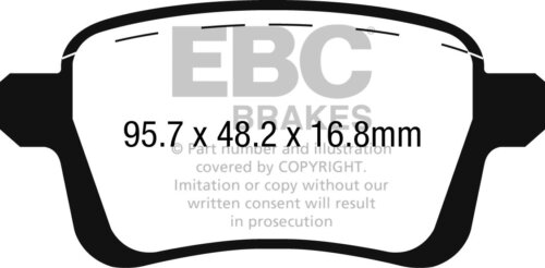 EBC Greenstuff 2000 stražnje kočione pločice za FIAT 500L