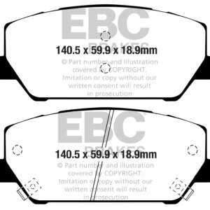 EBC Greenstuff 2000 prednje kočione pločice za Hyundai i30, Hyundai Kona