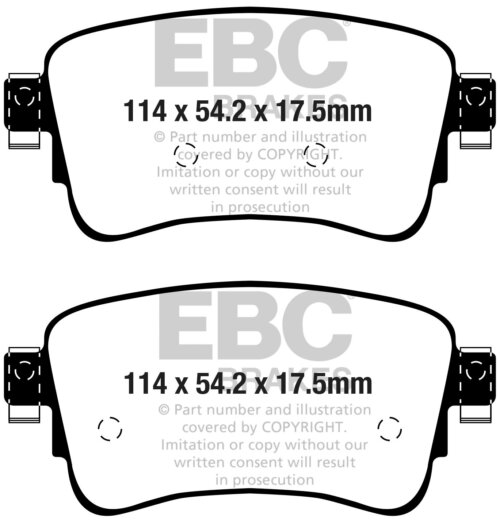 EBC Greenstuff 2000 rear brake pads for Toyota Proace Verso, Peugeot Traveller