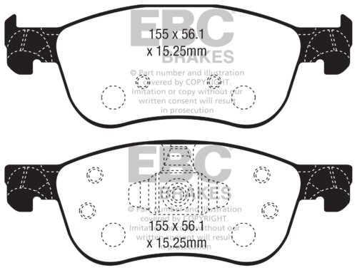 EBC Greenstuff 2000 front brake pads for Ford Fiesta