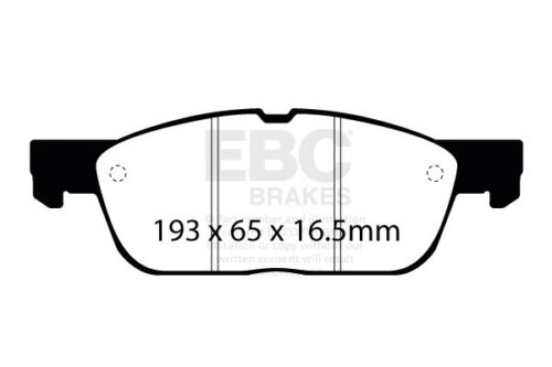 EBC Greenstuff 2000 front brake pads for Ford Focus, Ford Kuga