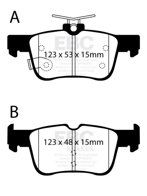EBC Greenstuff 2000 rear brake pads for Ford Focus