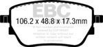 EBC Greenstuff 2000 stražnje kočione pločice za Mercedes-Benz A-Class