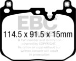 EBC Greenstuff 2000 front brake pads for BMW 1, MINI Mini