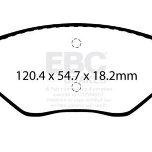 EBC Greenstuff 2000 prednje kočione pločice za Nissan Micra, Renault Clio